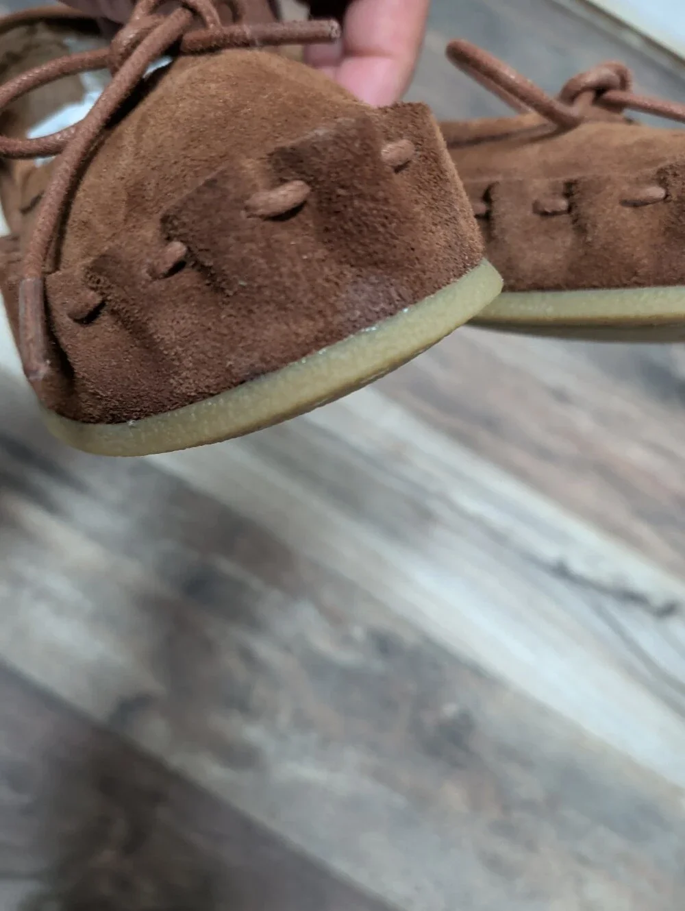 Juil Bumi Terra Brown Suede Moccasin Grounding Copper Shoes Natural Hippie Sz 7